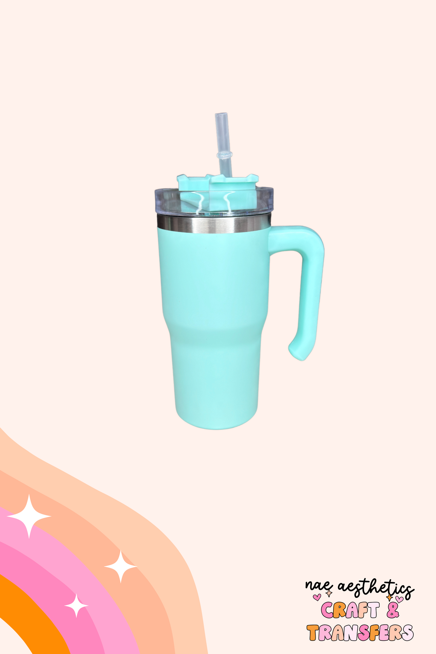 20oz COLOURED TUMBLER WITH HANDLE