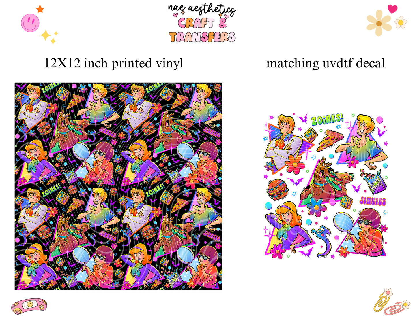 PRINTED VINYL SHEET WITH MATCHING UVDTF #105