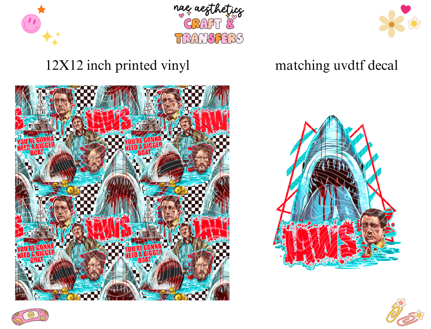 PRINTED VINYL SHEET WITH MATCHING UVDTF #106
