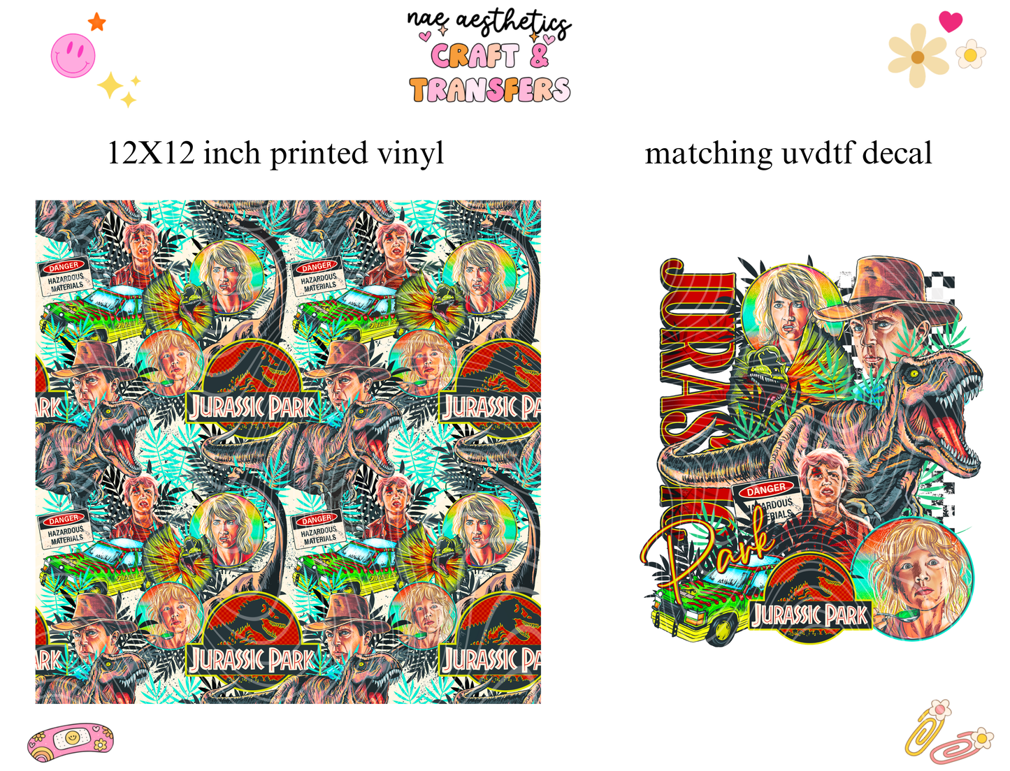 PRINTED VINYL SHEET WITH MATCHING UVDTF #116