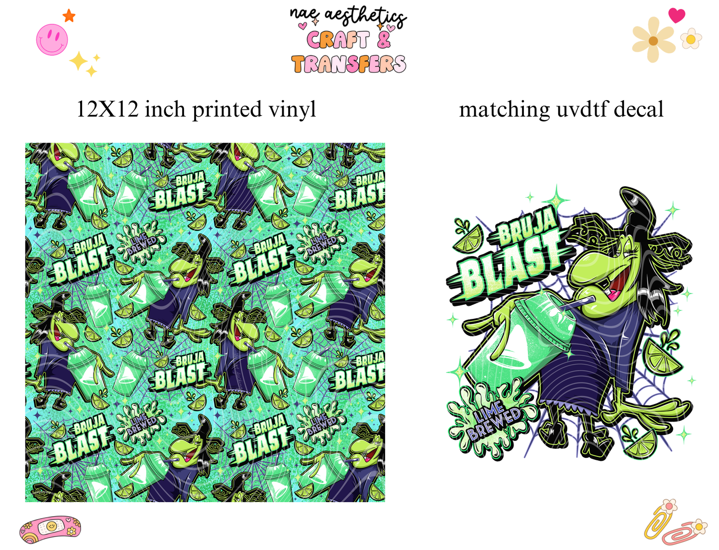 PRINTED VINYL SHEET WITH MATCHING UVDTF #117