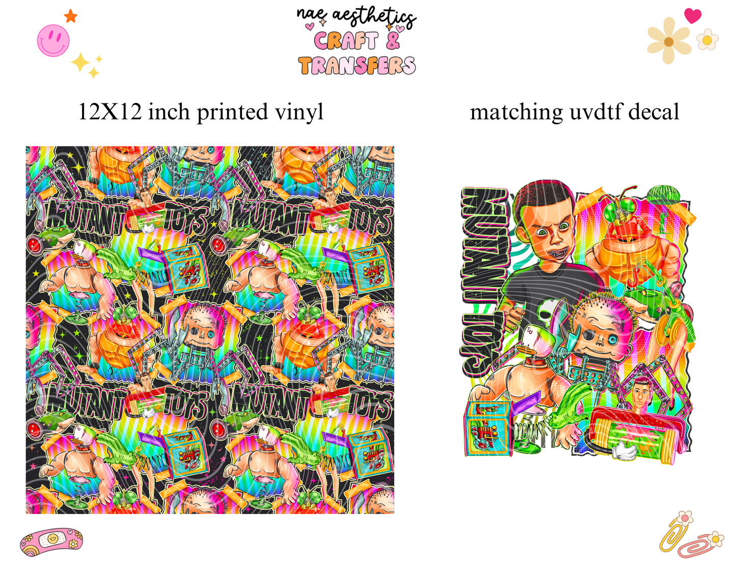 PRINTED VINYL SHEET WITH MATCHING UVDTF #137