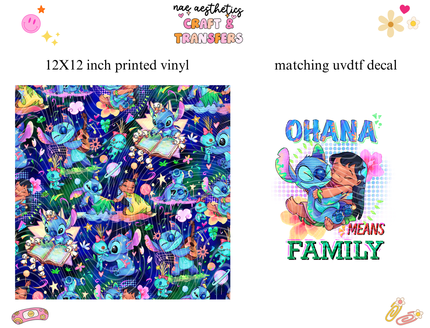 PRINTED VINYL SHEET WITH MATCHING UVDTF #167