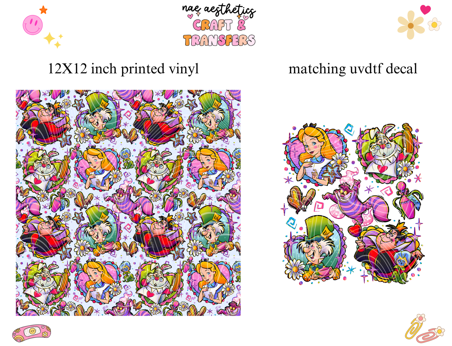 PRINTED VINYL SHEET WITH MATCHING UVDTF #18