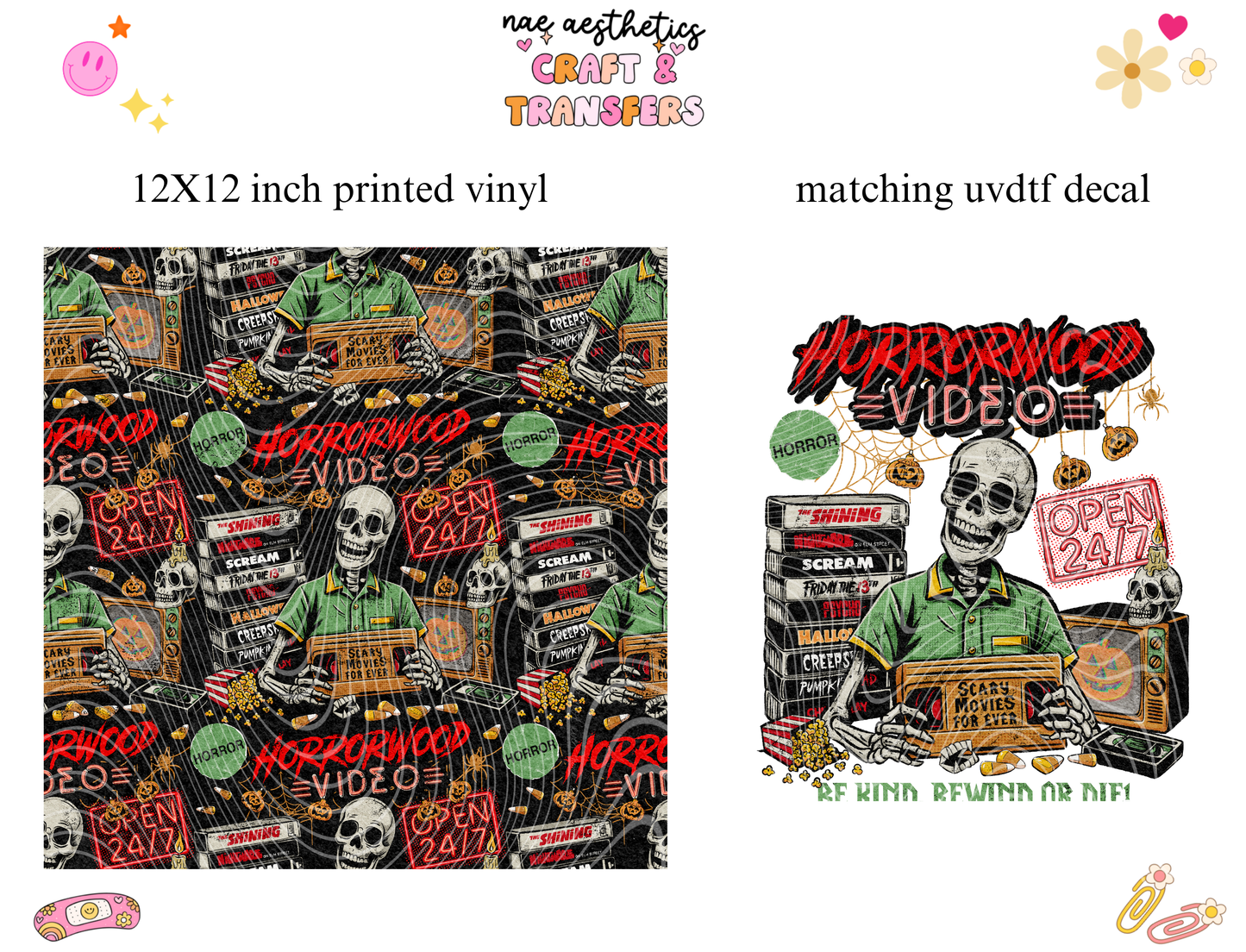 PRINTED VINYL SHEET WITH MATCHING UVDTF #199