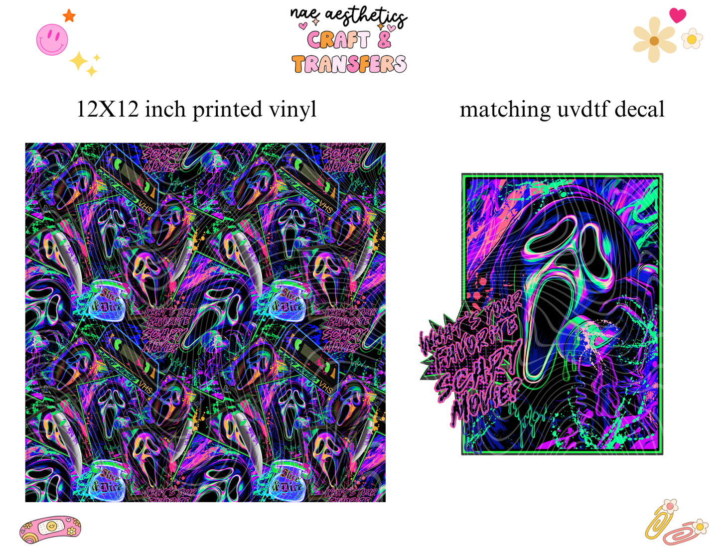 PRINTED VINYL SHEET WITH MATCHING UVDTF #204