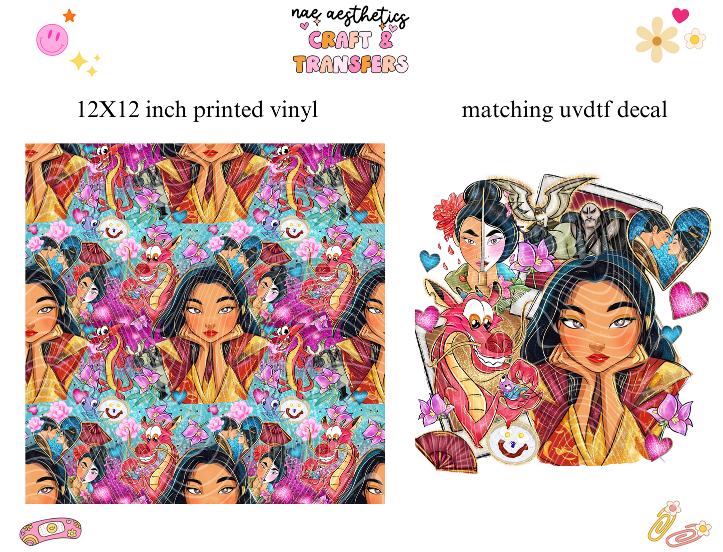 PRINTED VINYL SHEET WITH MATCHING UVDTF #68