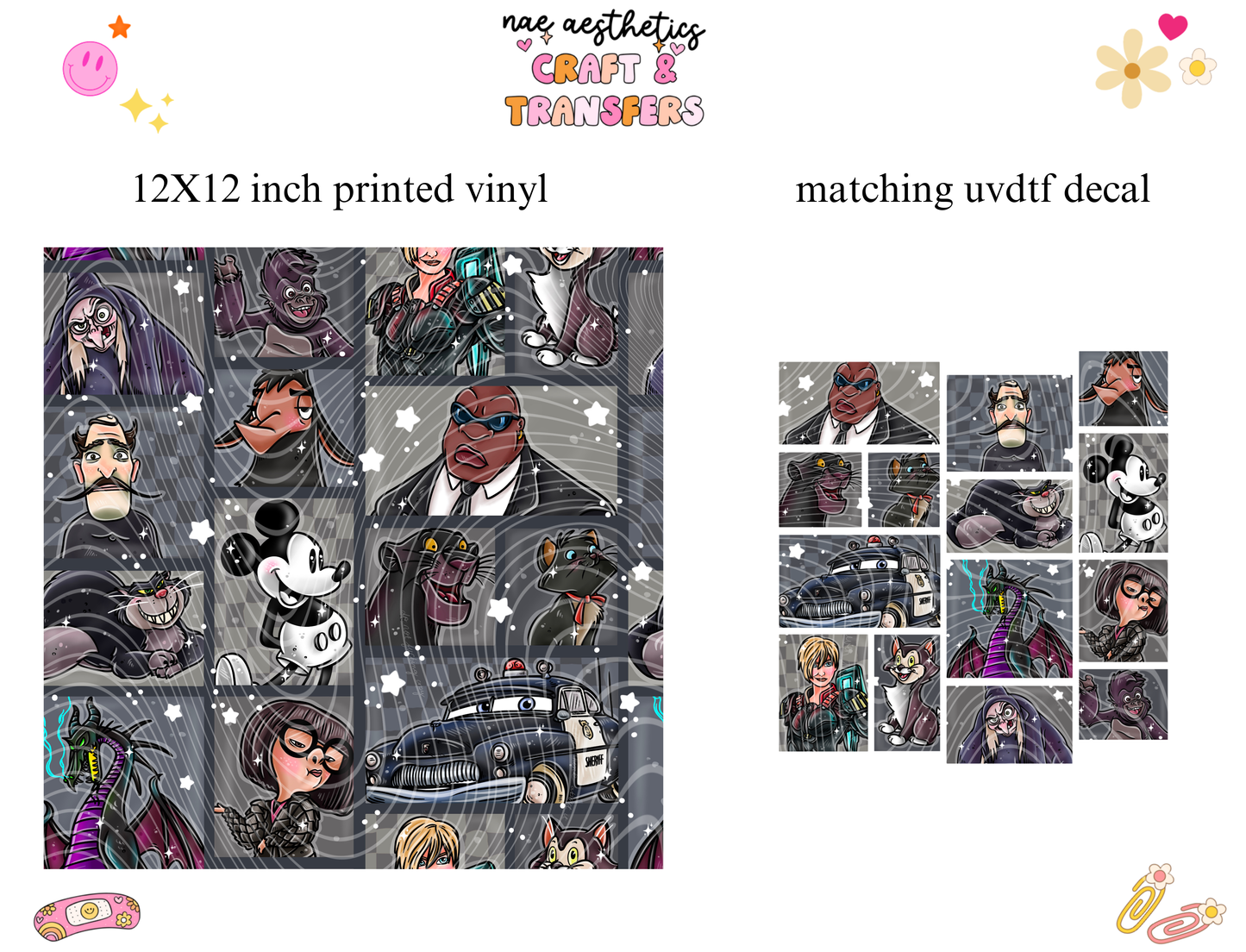 PRINTED VINYL SHEET WITH MATCHING UVDTF #70