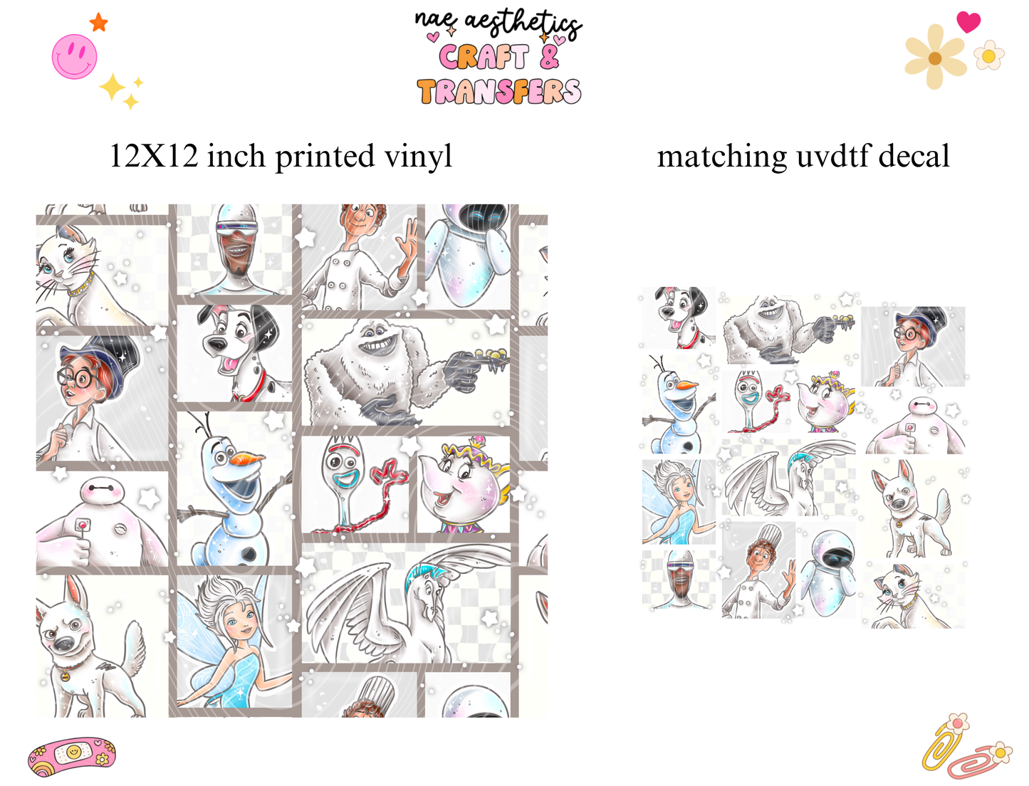 PRINTED VINYL SHEET WITH MATCHING UVDTF #75