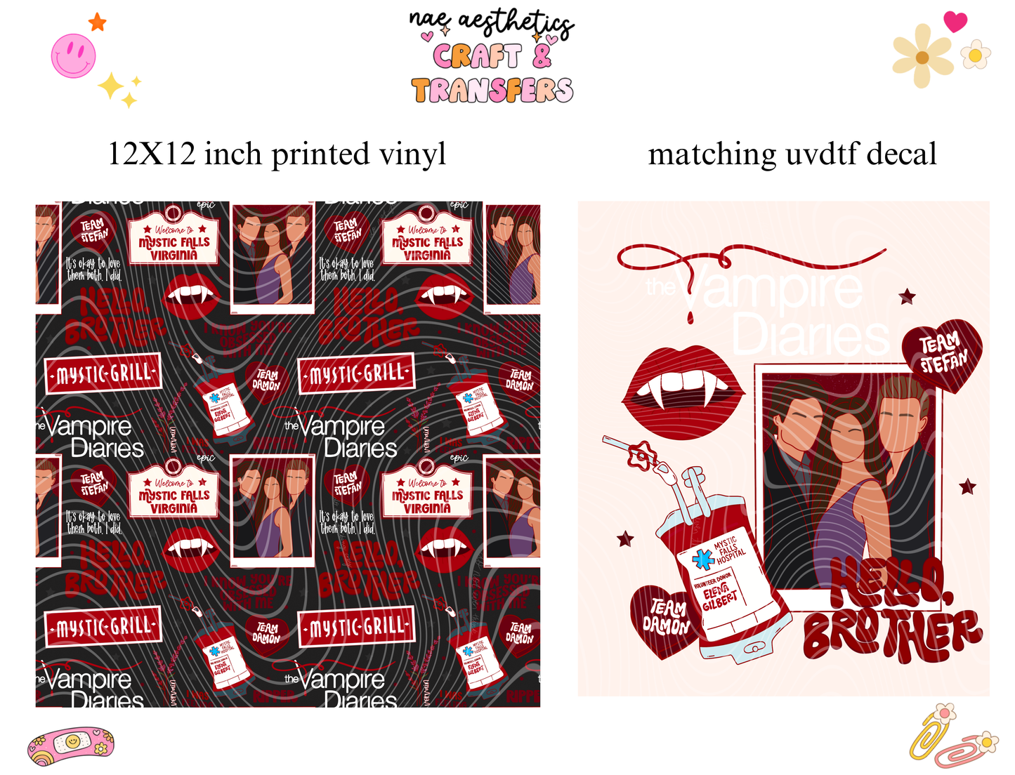 PRINTED VINYL SHEET WITH MATCHING UVDTF #90