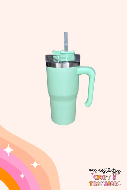 20oz COLOURED TUMBLER WITH HANDLE