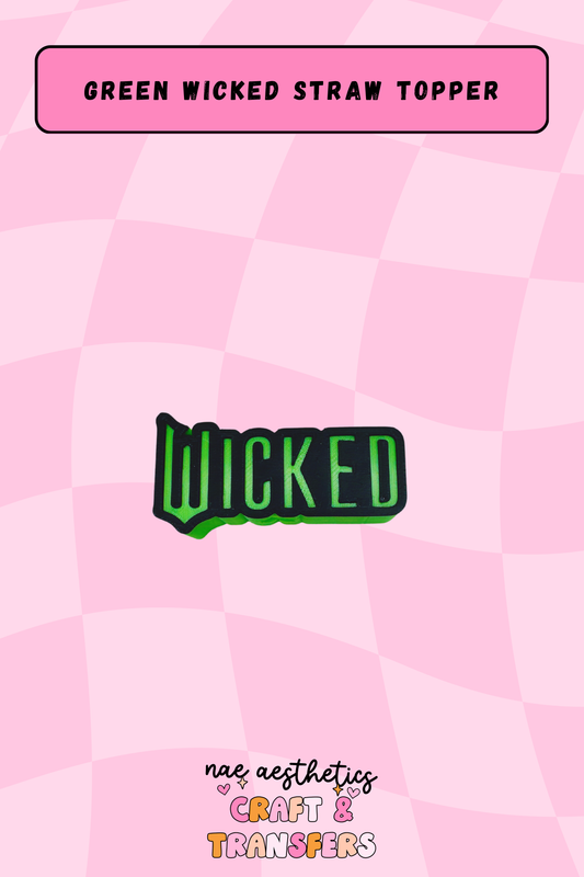GREEN WICKED STRAW TOPPER