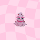 PINK XMAS BABY STRAW TOPPER