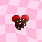 VALENTINE'S DAY MOUSE B STRAW TOPPER