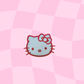 HOT PINK KITTY STRAW TOPPER