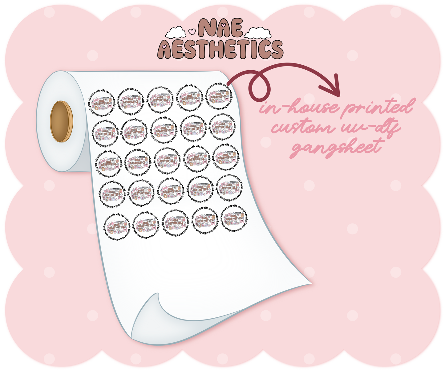 CUSTOM LOGO CUP CARE UV-DTF