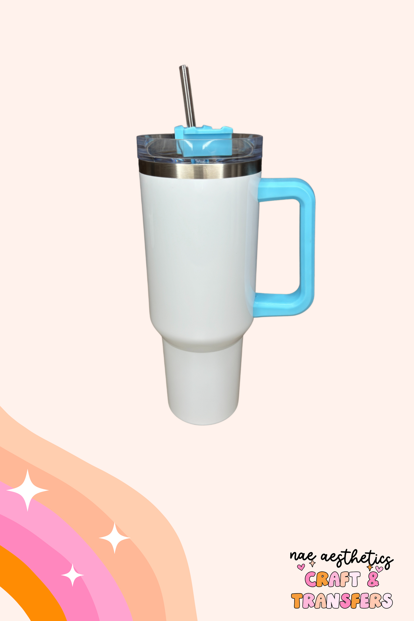 40OZ SUBLIMATION TUMBLER WITH COLOURFUL HANDLE