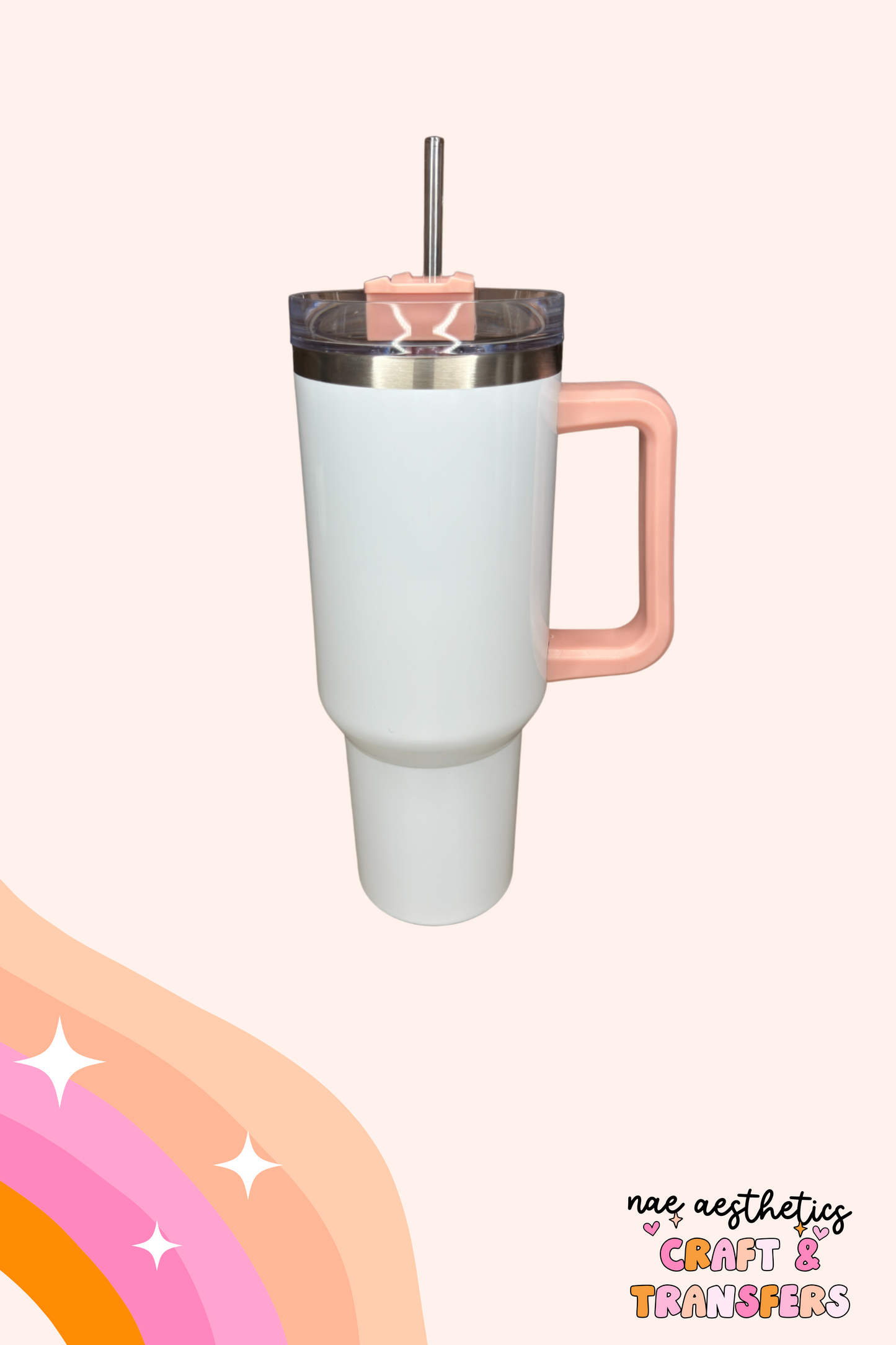 40OZ SUBLIMATION TUMBLER WITH COLOURFUL HANDLE