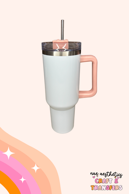 40OZ SUBLIMATION TUMBLER WITH COLOURFUL HANDLE
