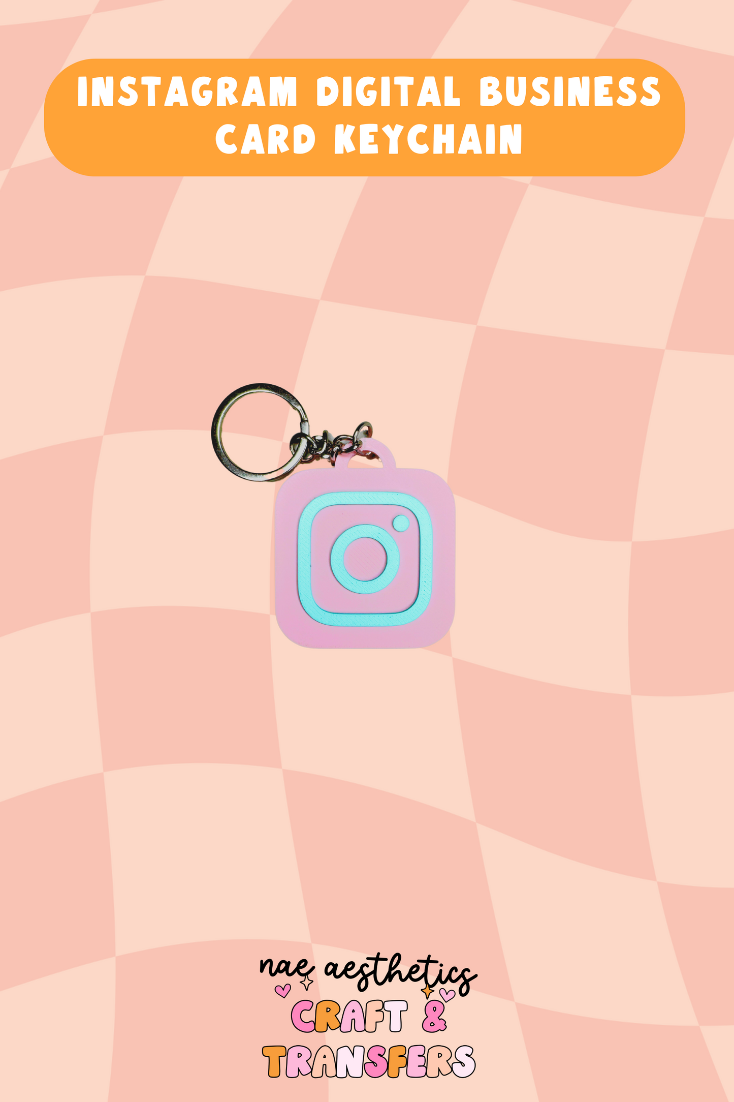 INSTAGRAM DIGITAL BUSINESS CARD KEYCHAIN