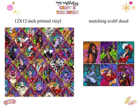 PRINTED VINYL SHEET WITH MATCHING UVDTF #101