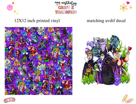 PRINTED VINYL SHEET WITH MATCHING UVDTF #103