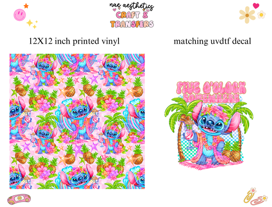 PRINTED VINYL SHEET WITH MATCHING UVDTF #108