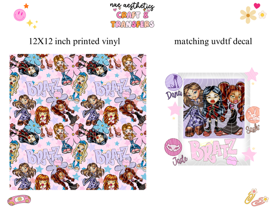 PRINTED VINYL SHEET WITH MATCHING UVDTF #112