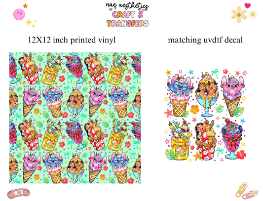 PRINTED VINYL SHEET WITH MATCHING UVDTF #122