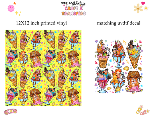 PRINTED VINYL SHEET WITH MATCHING UVDTF #124