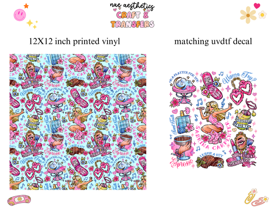 PRINTED VINYL SHEET WITH MATCHING UVDTF #126