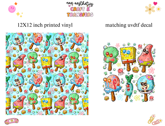 PRINTED VINYL SHEET WITH MATCHING UVDTF #129