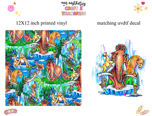 PRINTED VINYL SHEET WITH MATCHING UVDTF #163