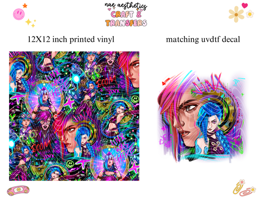 PRINTED VINYL SHEET WITH MATCHING UVDTF #165