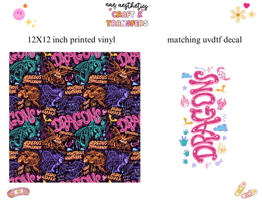 PRINTED VINYL SHEET WITH MATCHING UVDTF #170
