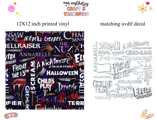 PRINTED VINYL SHEET WITH MATCHING UVDTF #174