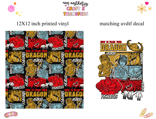 PRINTED VINYL SHEET WITH MATCHING UVDTF #178