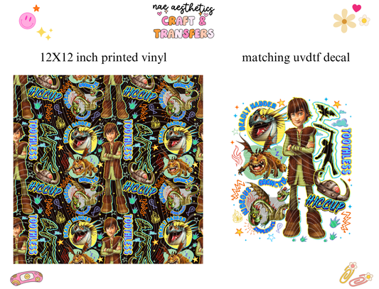 PRINTED VINYL SHEET WITH MATCHING UVDTF #179