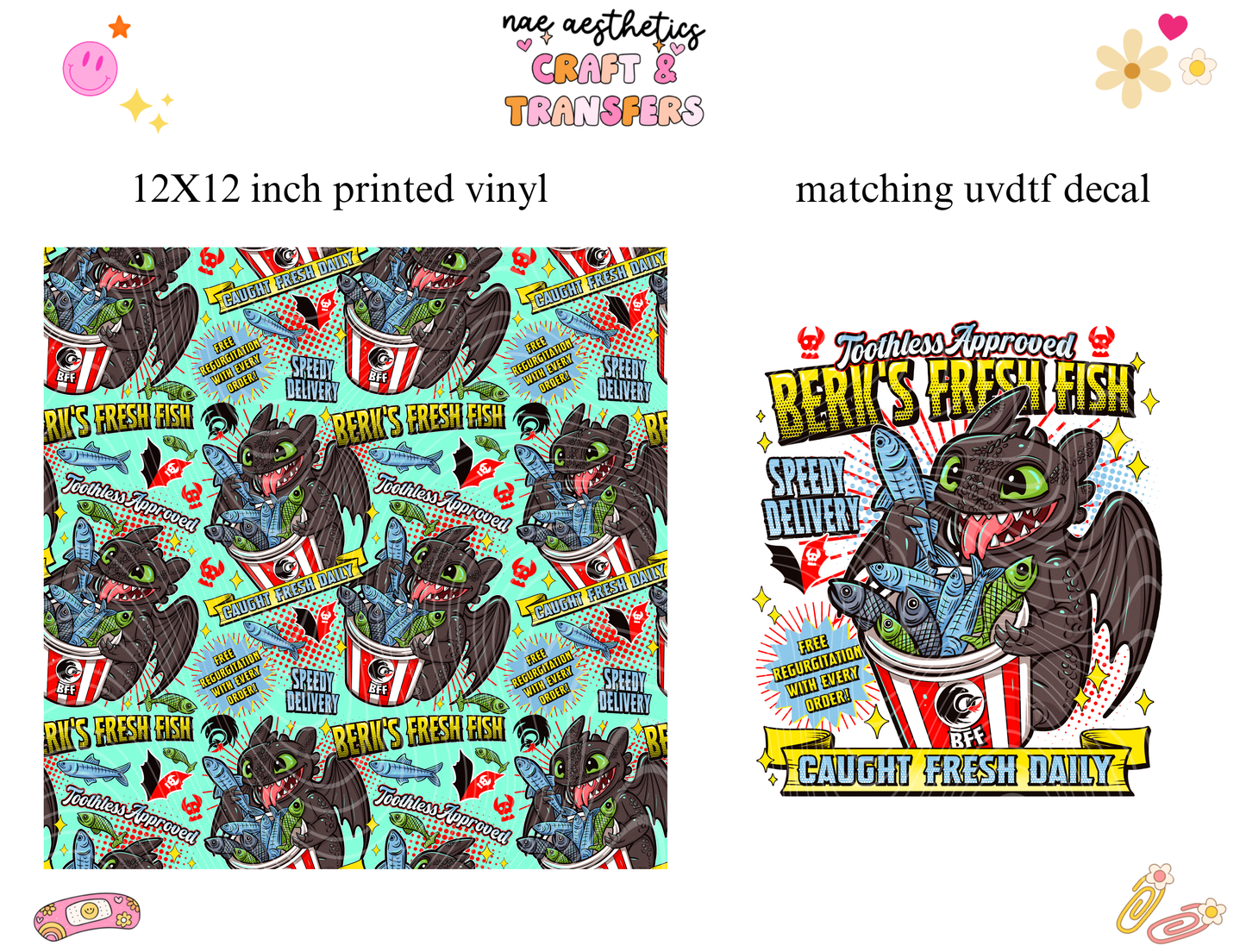 PRINTED VINYL SHEET WITH MATCHING UVDTF #180