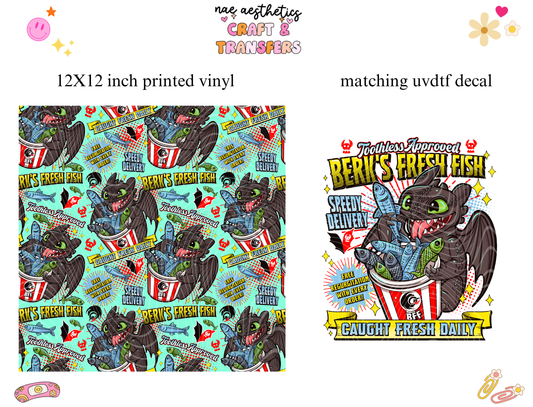 PRINTED VINYL SHEET WITH MATCHING UVDTF #180