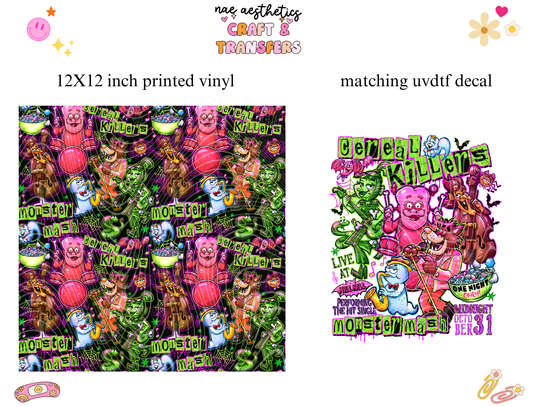 PRINTED VINYL SHEET WITH MATCHING UVDTF #191
