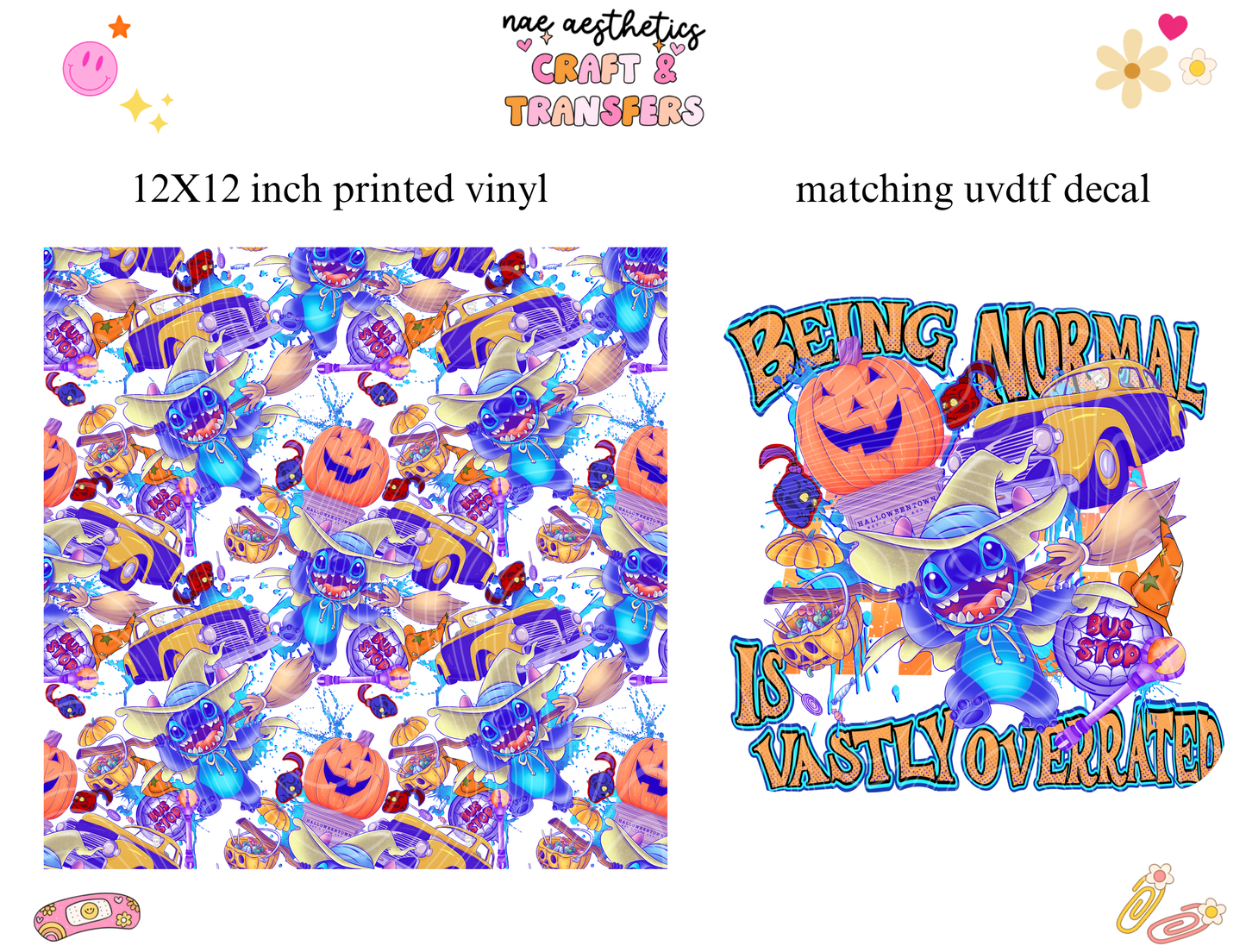 PRINTED VINYL SHEET WITH MATCHING UVDTF #207