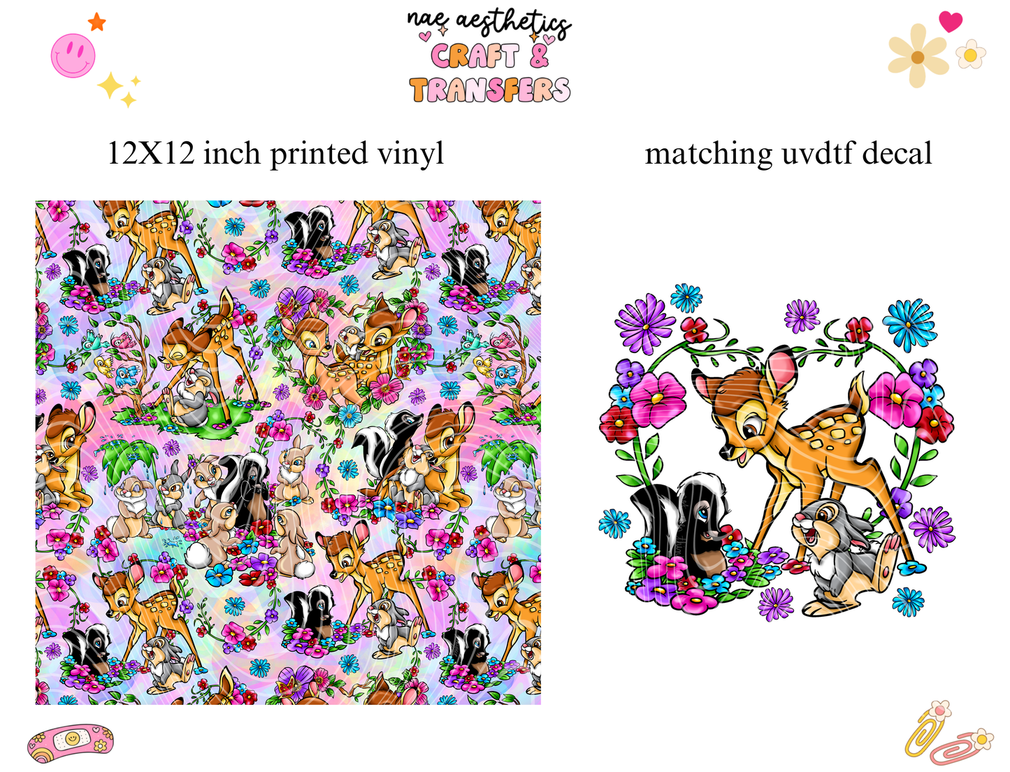 PRINTED VINYL SHEET WITH MATCHING UVDTF #218
