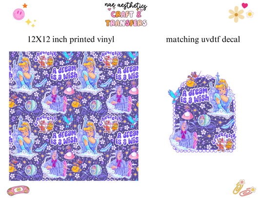 PRINTED VINYL SHEET WITH MATCHING UVDTF #22