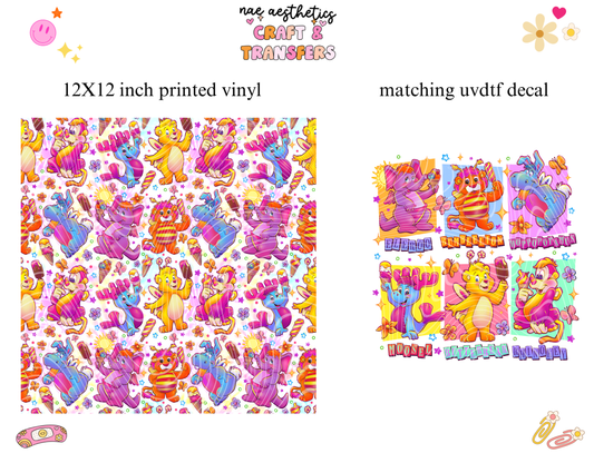 PRINTED VINYL SHEET WITH MATCHING UVDTF #34