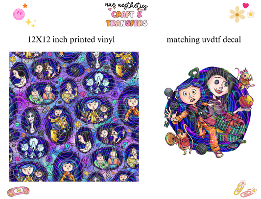 PRINTED VINYL SHEET WITH MATCHING UVDTF #39