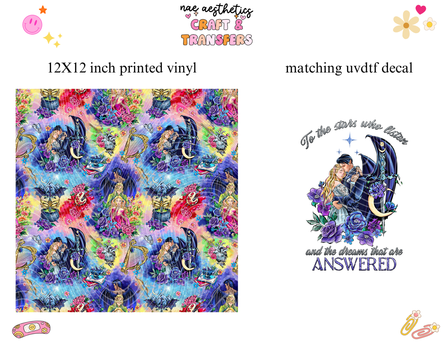 PRINTED VINYL SHEET WITH MATCHING UVDTF #40