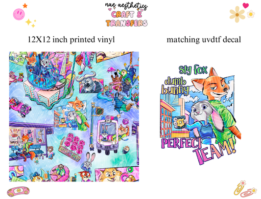 PRINTED VINYL SHEET WITH MATCHING UVDTF #41