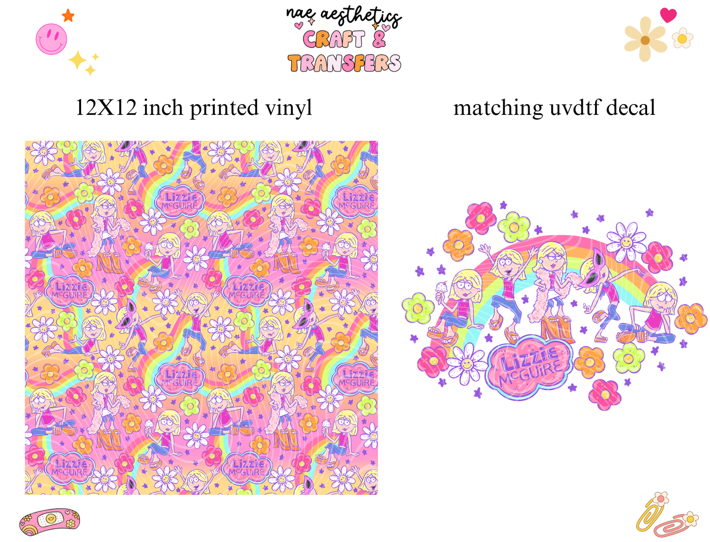 PRINTED VINYL SHEET WITH MATCHING UVDTF #45