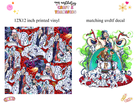 PRINTED VINYL SHEET WITH MATCHING UVDTF #49